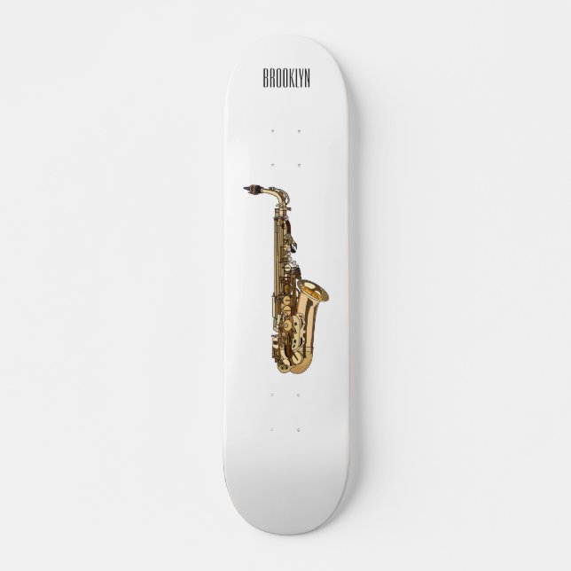 Skate Imagem de desenhos saxofônicos (Frente)