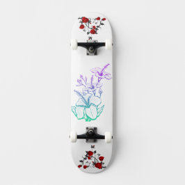 Skate Imagem de Flores de Fantasia Adoráveis