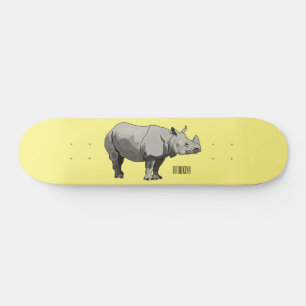 Skate Imagem do desenho animado de Javan rhinoceros