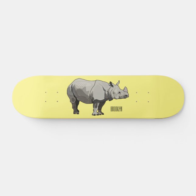 Skate Imagem do desenho animado de Javan rhinoceros (Horz)