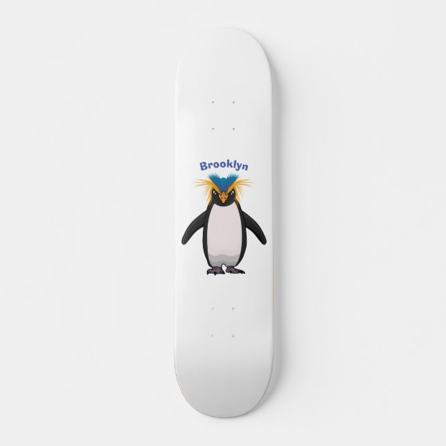 Skate Imagem do desenho animado de pinguim macarrão-bran (Frente)
