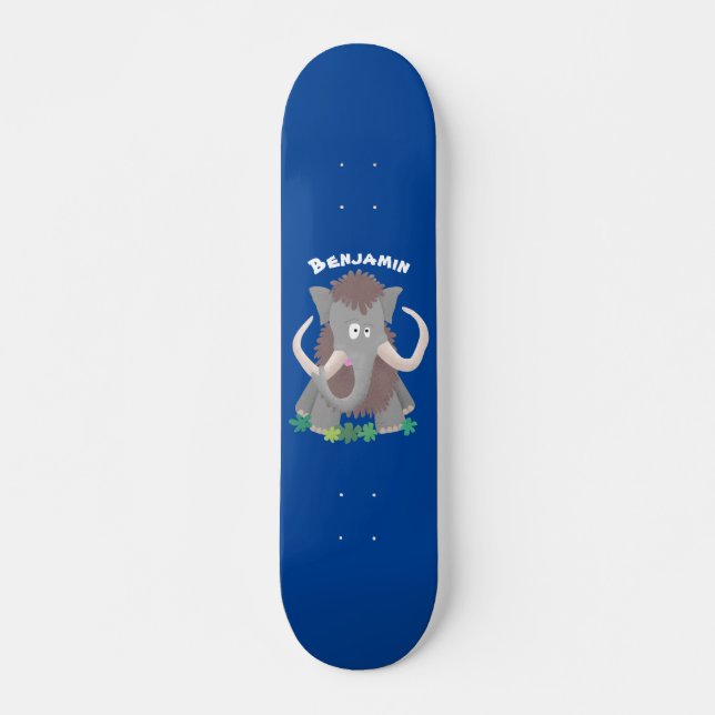 Skate Imagem engraçada de desenho animado de mamute (Frente)