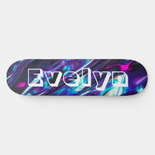 Skate Imagem Mínima de Abstrato Roxo Personalizada