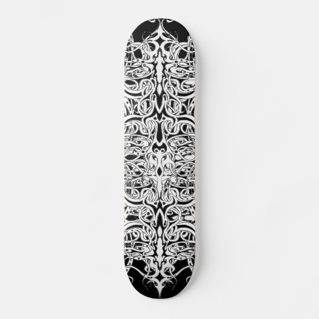 Skate Império Tribal Tattoo Black and White (Frente)