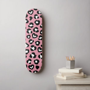 Skate Impressão Animal, Leopardo Rosa, Manchas de Chita,