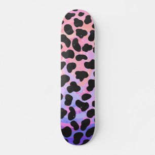 Skate Impressão de cor rosa e preto Dalmáticos