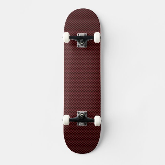Skate Impressão de Estilo de Fibra de Carbono Vermelho R (Frente)