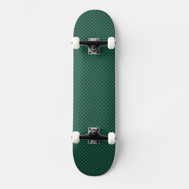 Skate Impressão de fibra de carbono verde lacrimogêneo (Frente)