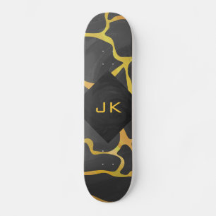Skate Impressão de Girafa Preto e Amarelo