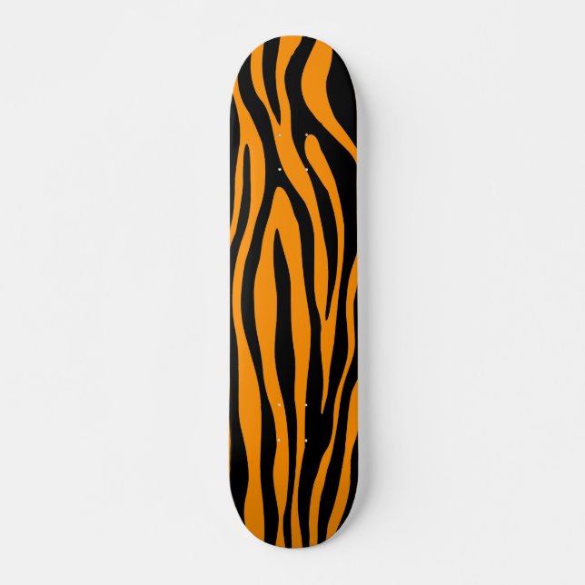 Skate Impressão de Princeton Orange Zebra (Frente)