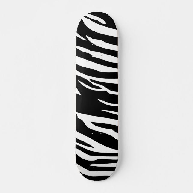 Skate Impressão de Zebra Negra e Branca — Quadro Escolar (Frente)