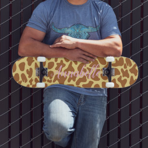 Skate Impressão em Animais de Giraffe Personalizada