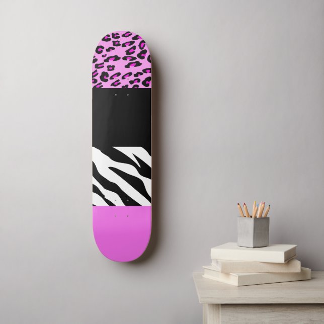 Skate Impressão Leopardo, Impressão Zebra, Impressão Ani (Arte de parede)