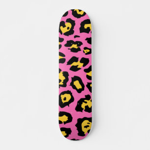Skate Impressão Leopardo Rosa