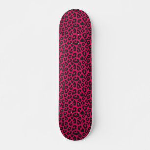 Skate Impressão Leopardo rosa