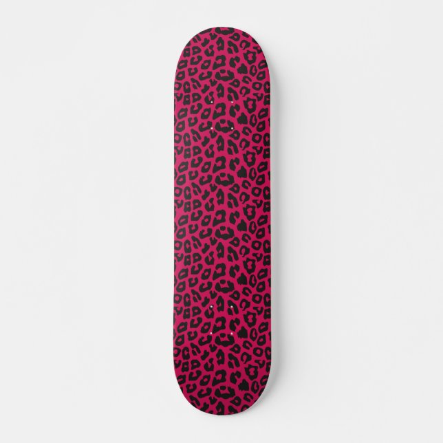 Skate Impressão Leopardo rosa (Frente)