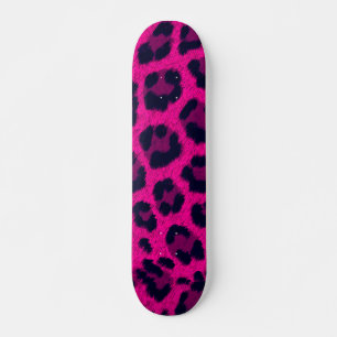 Skate Impressão Leopardo Rosa-Quente