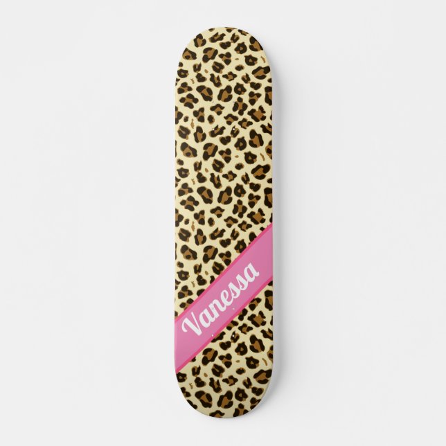 Skate Impressão Personalizada Leopardo - Raparigas (Frente)