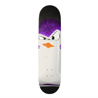 Skate Impressão roxo da foto do brilho do pinguim