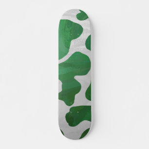 Skate Impressão Verde-Vaca e Branco