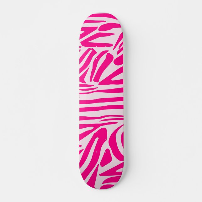Skate Impressão zebra rosa (Frente)