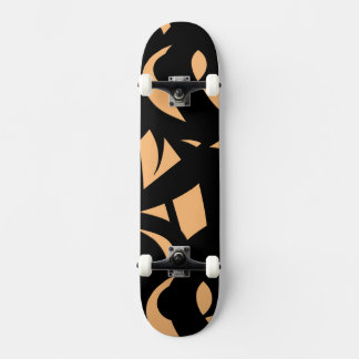 Skate Impressionante Peach de Arte Moderna / Preto