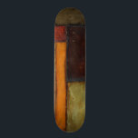 Skate Impressionista automático de Jennifer Goldberger<br><div class="desc">Cores autóctones permeiam esta pintura impressionista de Jennifer Goldberger. Vermelho,  marrom,  bronzeado e laranja escuro povoam os painéis geométricos que compõem o fundo dessa peça. Comprar cópia hoje!</div>