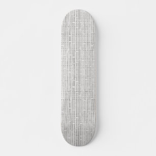 Skate Industrial Grid-Black e White Modern Minimalista