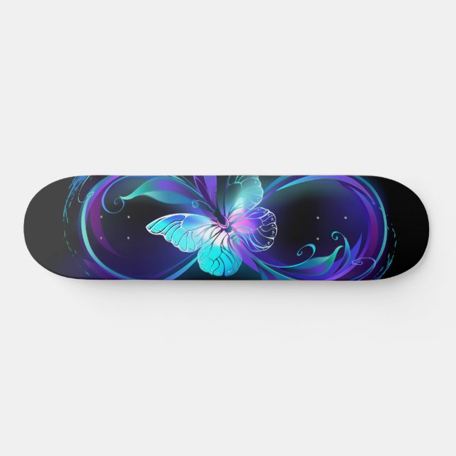 Skate Infinidade brilhante com borboleta mágica (Horz)