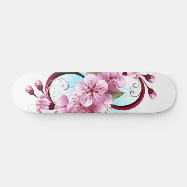 Skate Infinidade com Flores de Flor Sakura (Horz)