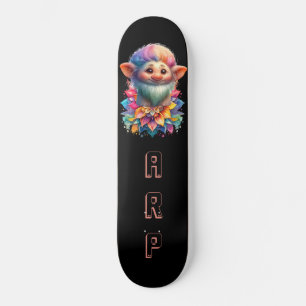 Skate *~* Iniciais de Neon Rainbow Troll AP89 da Placa F