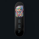 Skate *~* Iniciais Troll Arco-Íris Neon Hair AP89<br><div class="desc">(Pesquise o código AP89 para itens de Troll e AP88 para itens de tema medieval ) Transferência fácil para outros produtos Zazzle. Skateboard de fundo BLACK. O brilhante e feliz Neon Rainbow colorido apenas pop as imagens e LETRAS do TROLL. Personalize / Personalize suas INICIAIS / MONOGRAM. Whimsical e muito...</div>
