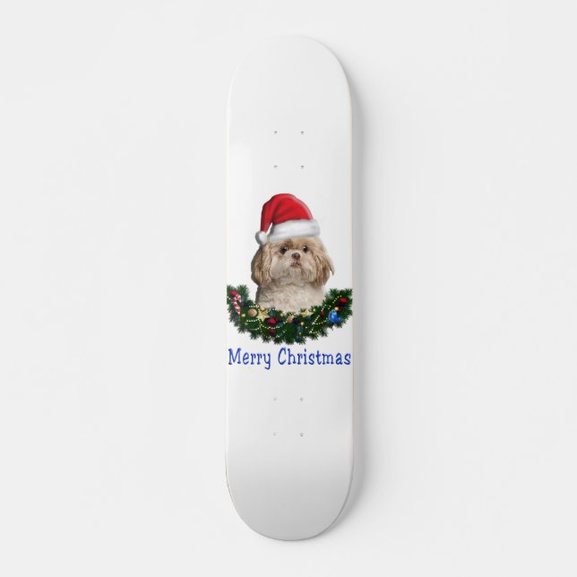 Skate Itens de Natal do Shih-Tsu Dog (Frente)