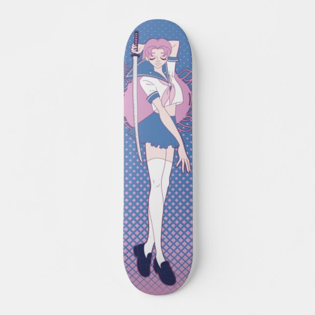 Skate Japonês Animes Rosa Nouveau (Frente)