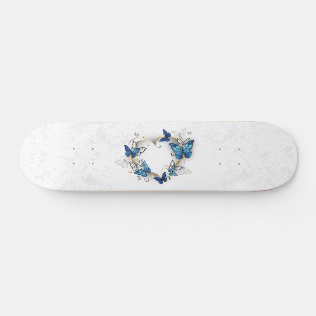 Skate Jewelry Heart with Butterflies Morpho (Horz)