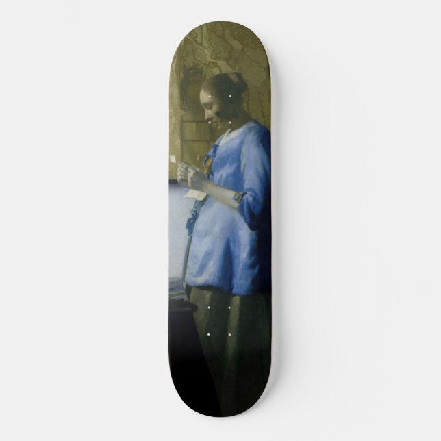Skate Johannes Vermeer - Mulher a azul lendo uma letra (Frente)