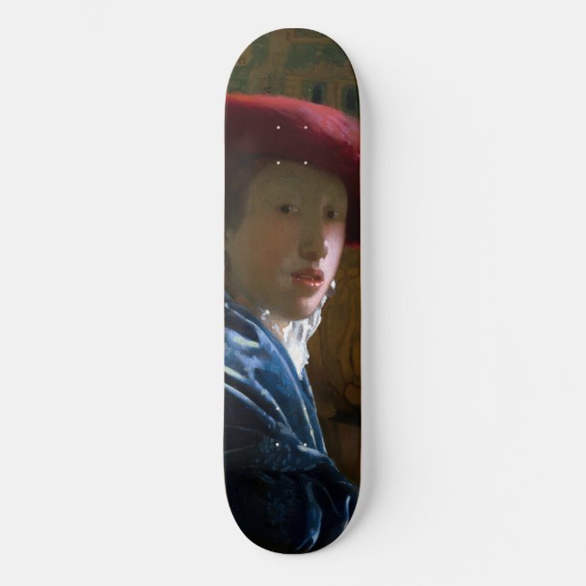 Skate Johannes Vermeer - Rapariga com Chapéu Vermelho (Frente)