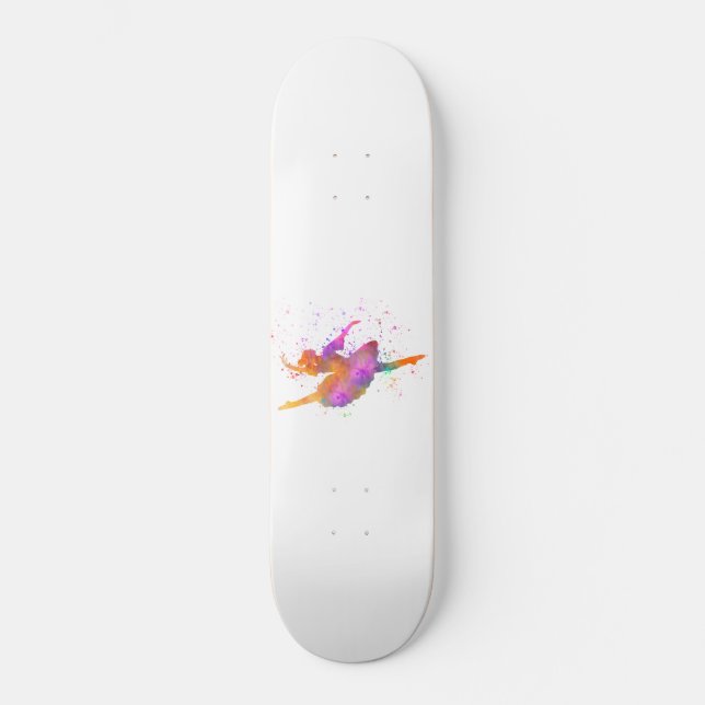 Skate joven bailarina en acuarela (Frente)