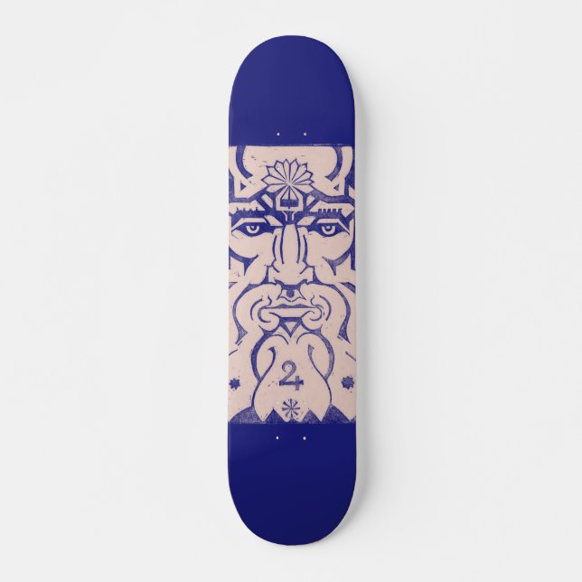 Skate Júpiter Zeus Rei dos Deuses Grego Mitologia Azul (Frente)