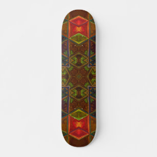 Skate Kaleidoscópio Quadrado Vermelho Azul e Verde