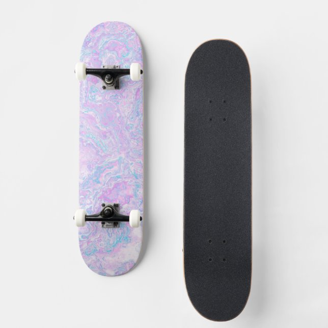 Skate Kawaii Fofo Boho Giratório Pastel Algodão Doce Már (Frente)