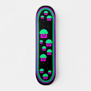 Skate Kawaii Rave Neon Mushrooms