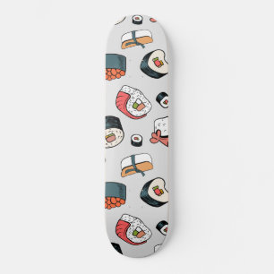 Skate Kawaii Sushi Rolls Pattern Slip-On Sneakers
