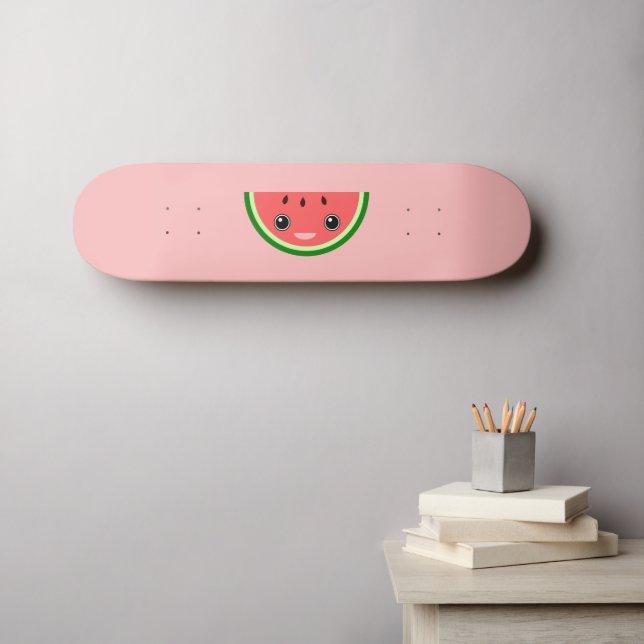 Skate Kawaii Watermelon Cute, Rosa (Arte de parede (Horz))
