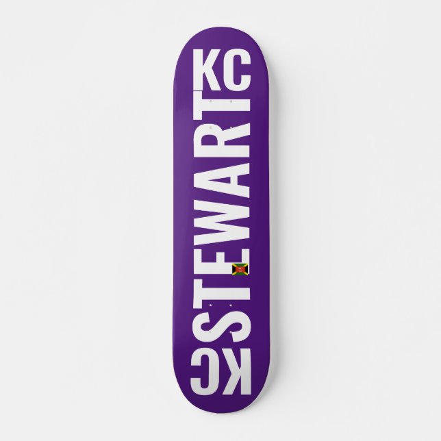 Skate KC STEWART Skateboard, deck de 7 ¾" (Frente)