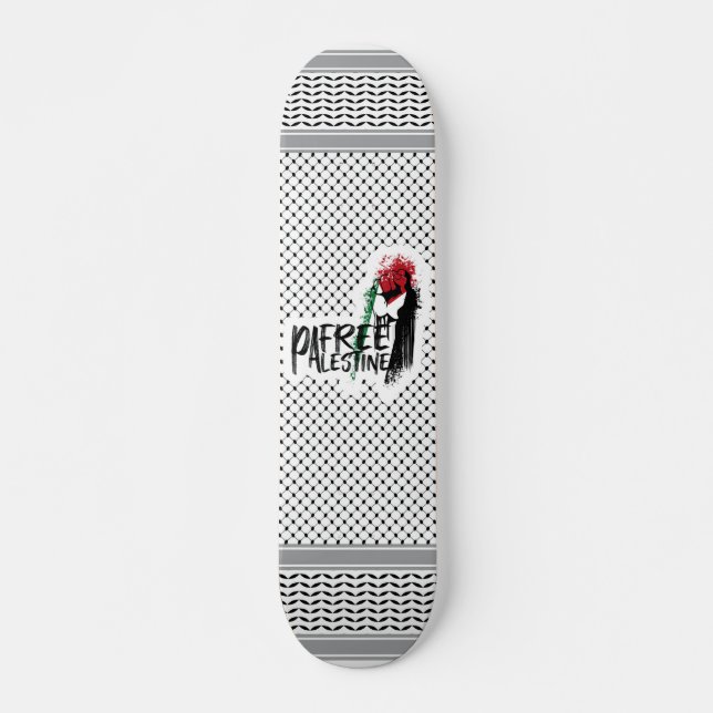 Skate Keffiyeh Palestina Livre (Frente)