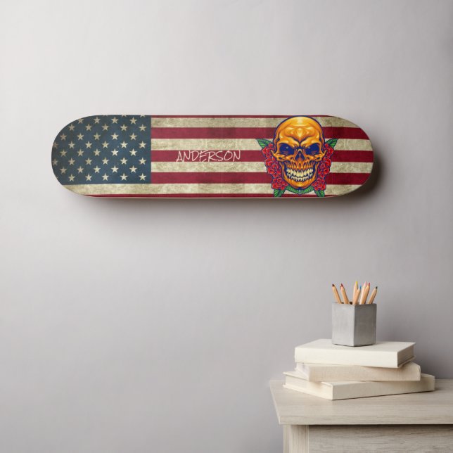 Skate Kids Ouro Skull (Arte de parede (Horz))