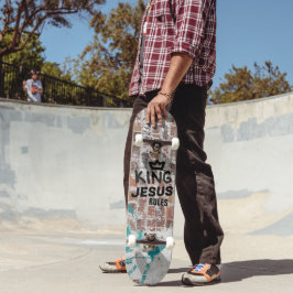 Skate King Jesus governa Red Brick Grafite Christian