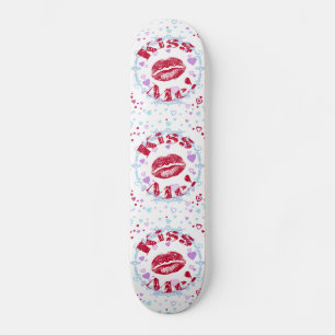 Skate Kiss Me! Red Lips With Hearts