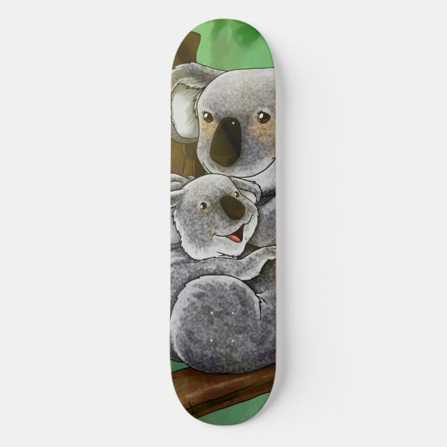 Skate Koala bonito e bebê (Frente)